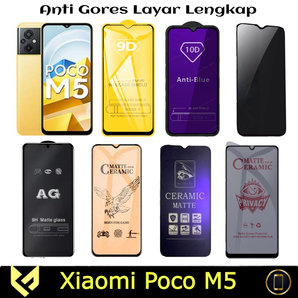 (PROMO PAKET 2IN1) XIAOMI POCO M5 GAnti Gores Layar Free Anti Gores Camera Belakang Handphone Premium