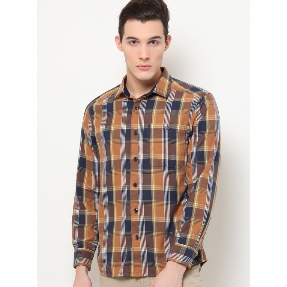 KEMEJA LENGAN PANJANG MGEE JASON C002 - BROWN