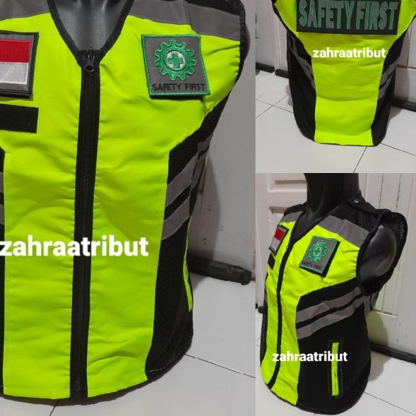 Rompi Safety Hijau Stabilo - Hijau, S