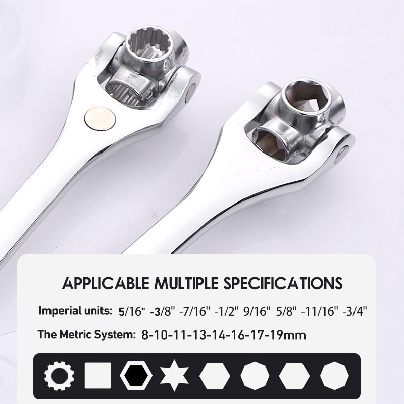 INT Tiger Wrench Kunci Ring Pas Shock Set 52 IN1  Universal Socket Profesional Mobil Motor Serbaguna Pas