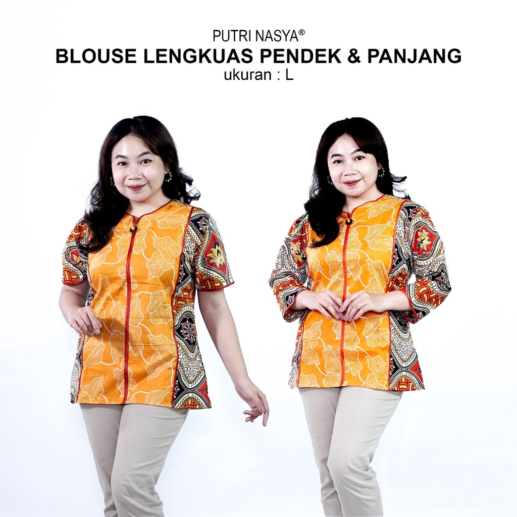 Blouse Batik Big Size LD 140 Wanita Atasan Batik Jumbo L-XL-2L-3L-4L-5L-6L-7L Model Blus Jumbo Kerja Batik / Atasan Big Size Kerja Kantor Wanita / Pakaian Seragam Batik Kekinian Formal Super Big Wanita / Blus Batik Bahan Katun Terkini Modern Kasual