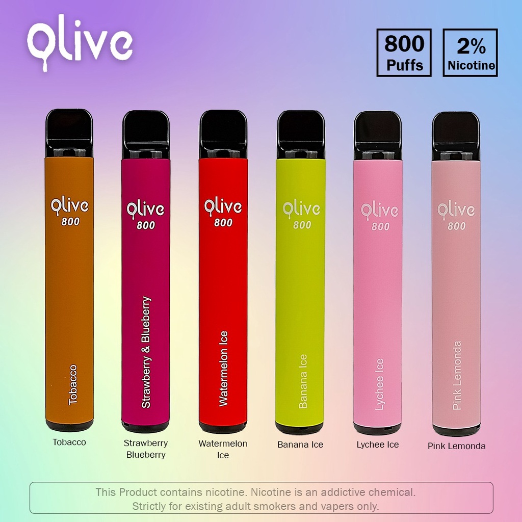 Jual Pods OLIVE 800x hisap 800 puffs Disposible Pods 100 Original Pink