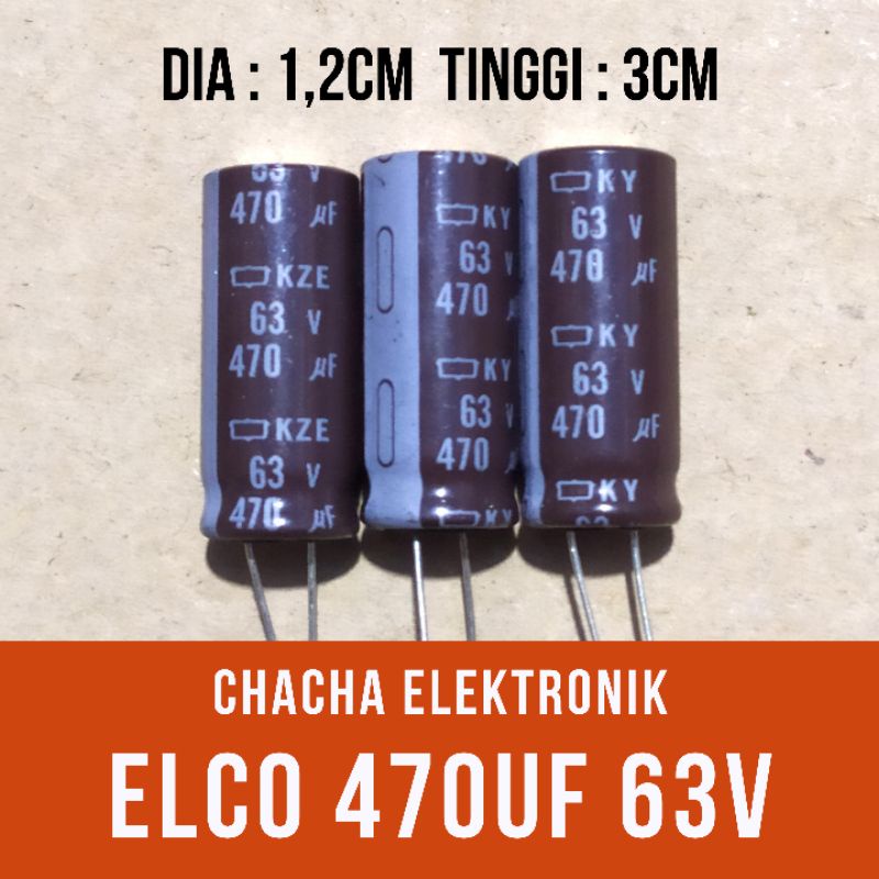 Capasitor ELCO 470UF 63V 470UF/63V