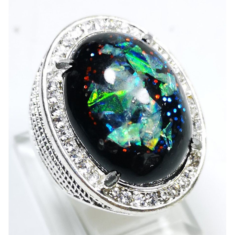 COD Cincin Batu Cincin Pria Kalimaya Hitam Full Jarong SIang Malam Batu AKik