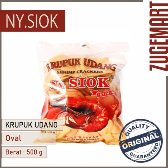 

Krupuk / Kerupuk Udang Oval NY SIOK 500 gr
