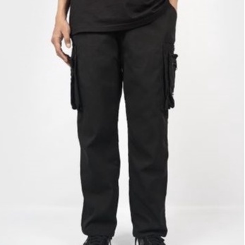 BNEFIT Cargo Pants Pria / Celana Cargo Panjang Pria Voxel Series Army, Black