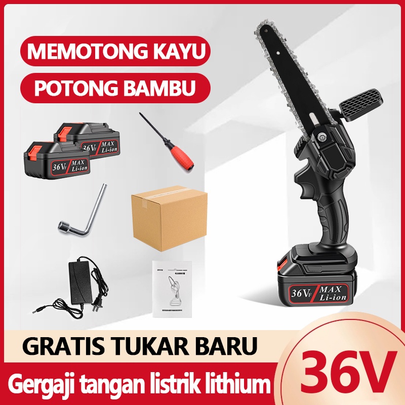 Jual Gergaji Listrik Rantai Elektrik Mini Portable 36 Volt Gergaji