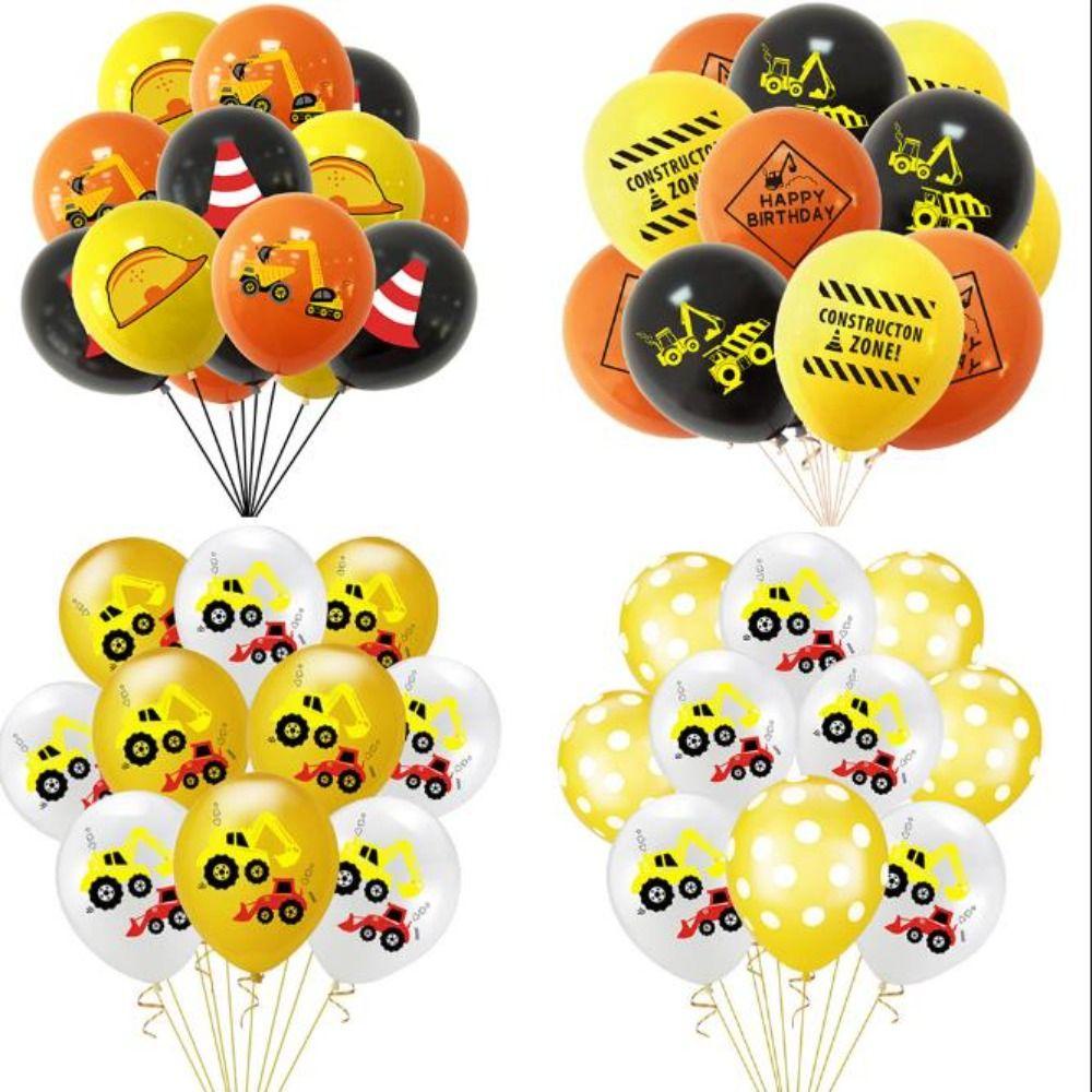 Solighter 20 Pcs Balon Latex Tiup Hadiah Anak Laki-Laki Baru Dekorasi Pesta Tema Konstruksi