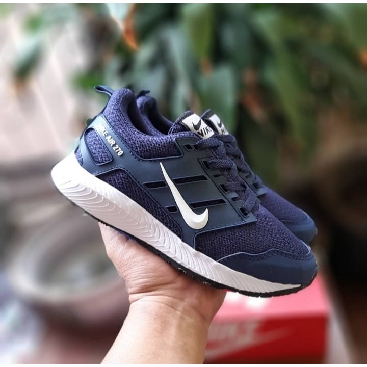 SEPATU ANAK SEKOLAH NIKEE AIRMAX 270 NAVY NEW