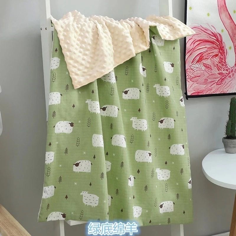 Leleoncare Selimut Dot Nipple Bayi Halus Lembut - Leon Care Slimut Muslin Bamboo Baby - Leleon Care Blanket Premium Baby Newborn - Leoncare Selimut Bayi New Born