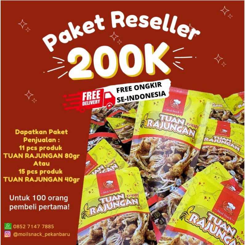 Jual Paket Usaha Murah Jajanan Kekinian Baby Crab Crispy TUAN RAJUNGAN Snack Viral Shopee