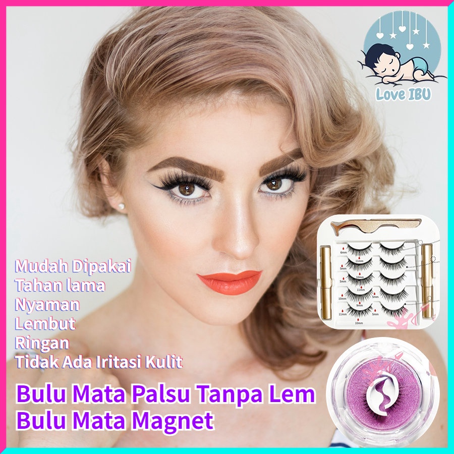 Bulu Mata Palsu Tanpa Lem Bulu Mata Magnet Natural False Eyelashes Bulu Mata Eyelash Extension Tidak Perlu Lem Eyelash Extension Bulu Mata Eyelash Curler Make Over Eyelash Magnet Magnetik Eyelash Magnetic Eyeliner Bulu Mata Palsu Magnetik