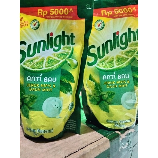 sabun pencuci piring sunlight anti bau jeruk nipis dan daun mint 210 ml
