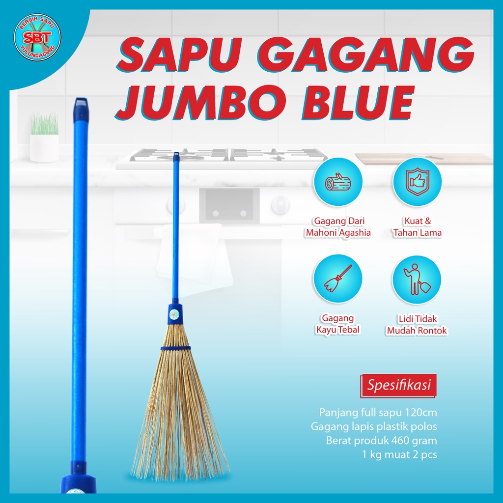 Jual Sapu Lantai Sapu Lidi Taman Alat Kebersihan Sapu Lidi Kepala Jumbo