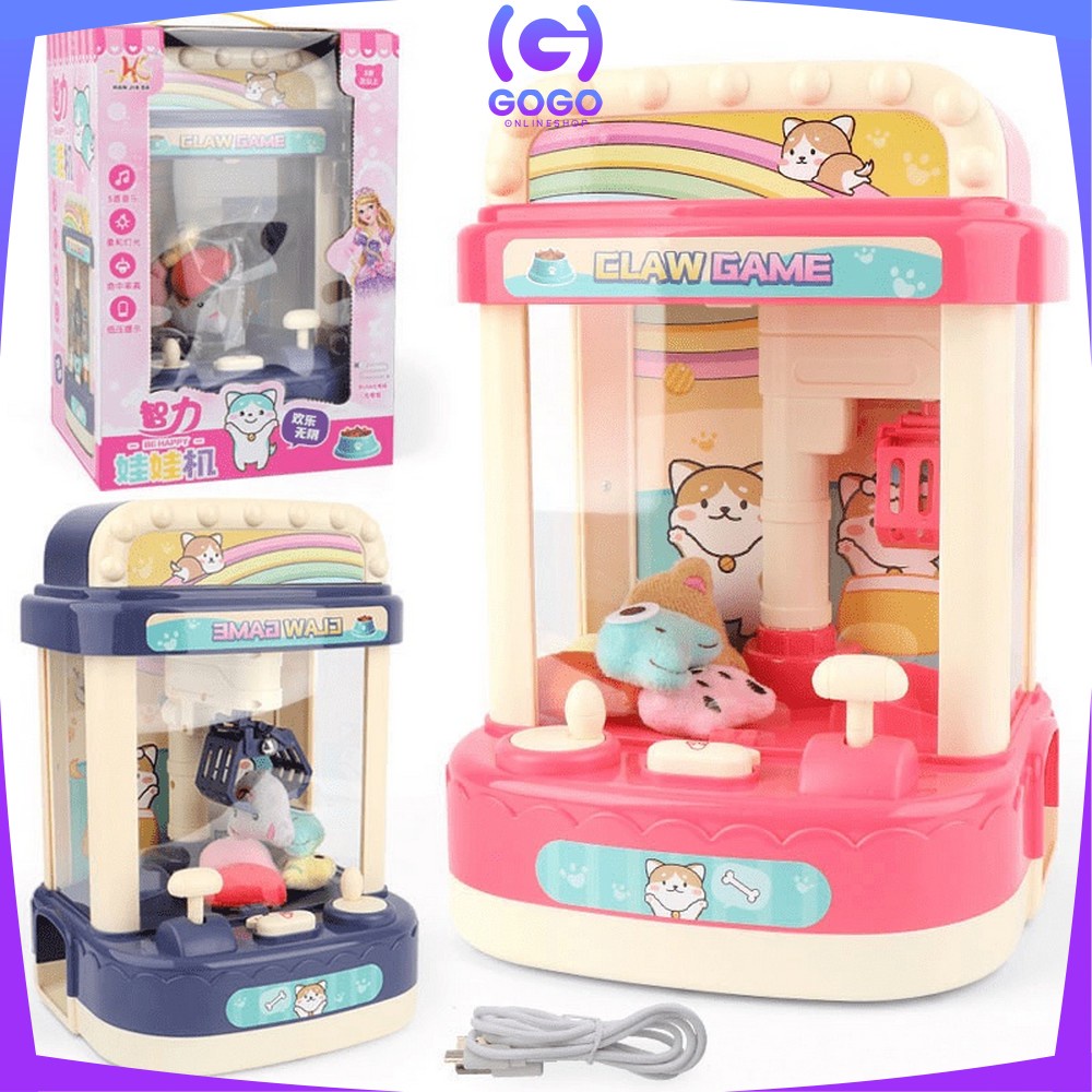 GOGO-M280 Mainan Anak Mesin Capit Boneka Kucing / Maenan Anak Claw Machine Mesin Permainan Tangkap Boneka Mainan Anak Game Capit