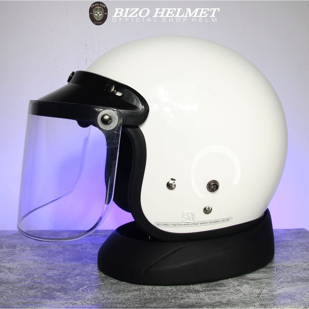 Helm Bogo Dewasa Pria/Wanita Premium SNI Kaca injak