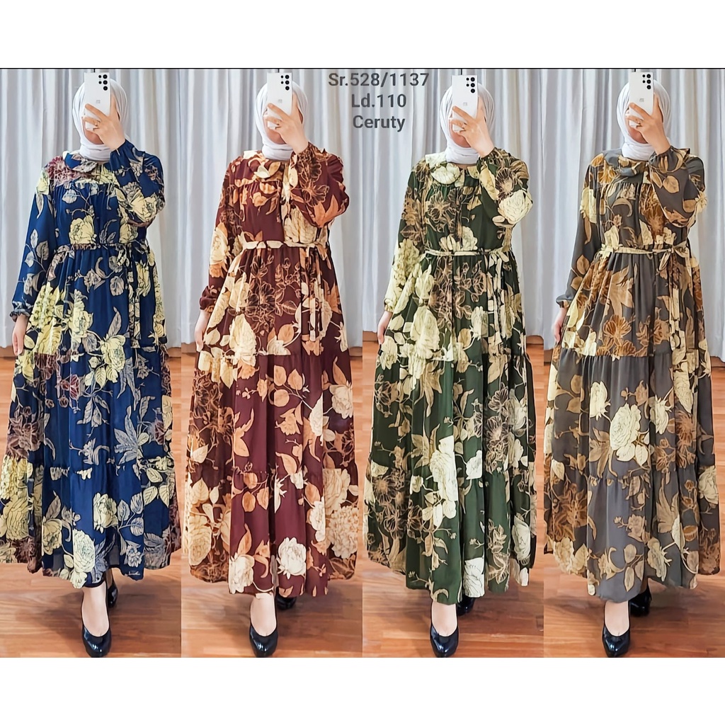 Gamis Ceruty Bunga