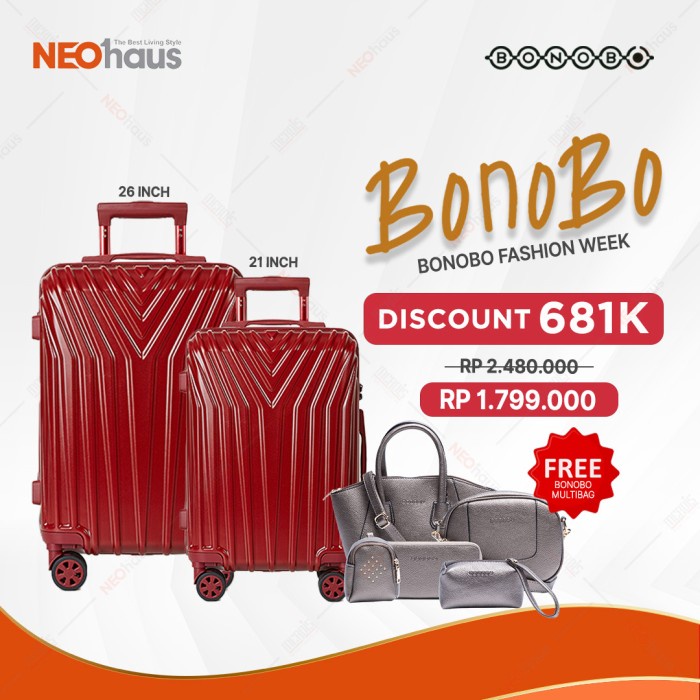 BONOBO LUGGAGE / Koper Bonobo Besar dan Kecil