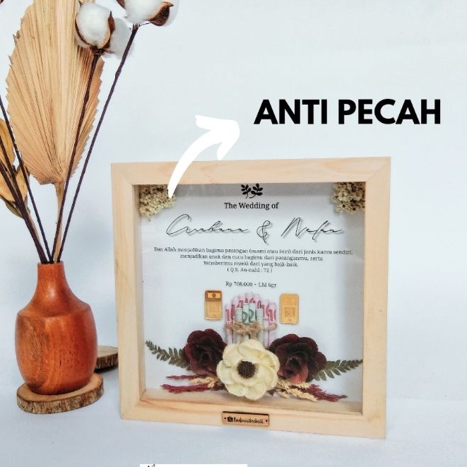 FRAME MAHAR PERNIKAHAN 3D | Hantaran Rustic