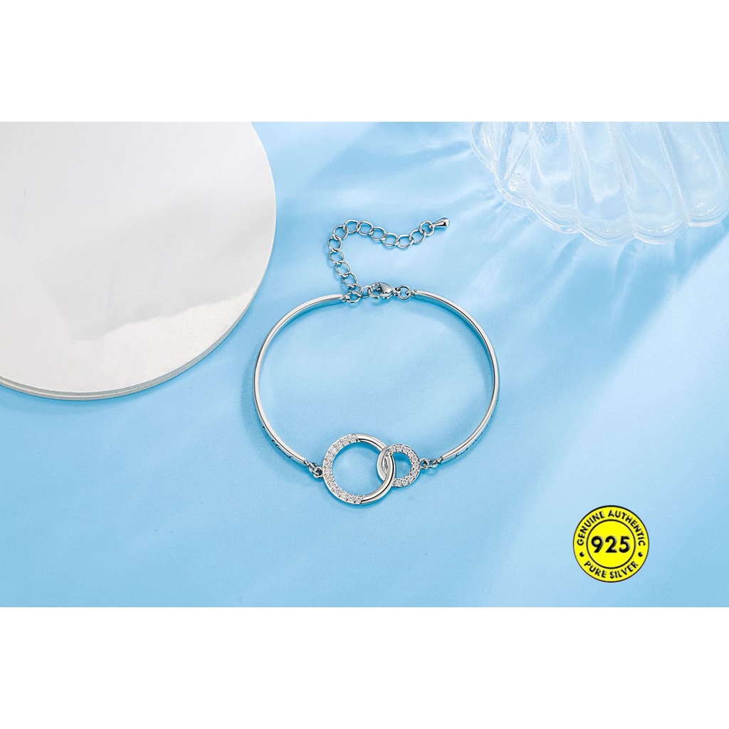 Gelang Tangan Manik-Manik Bulat Motif Tulisan Simple Untuk Wanita U1357