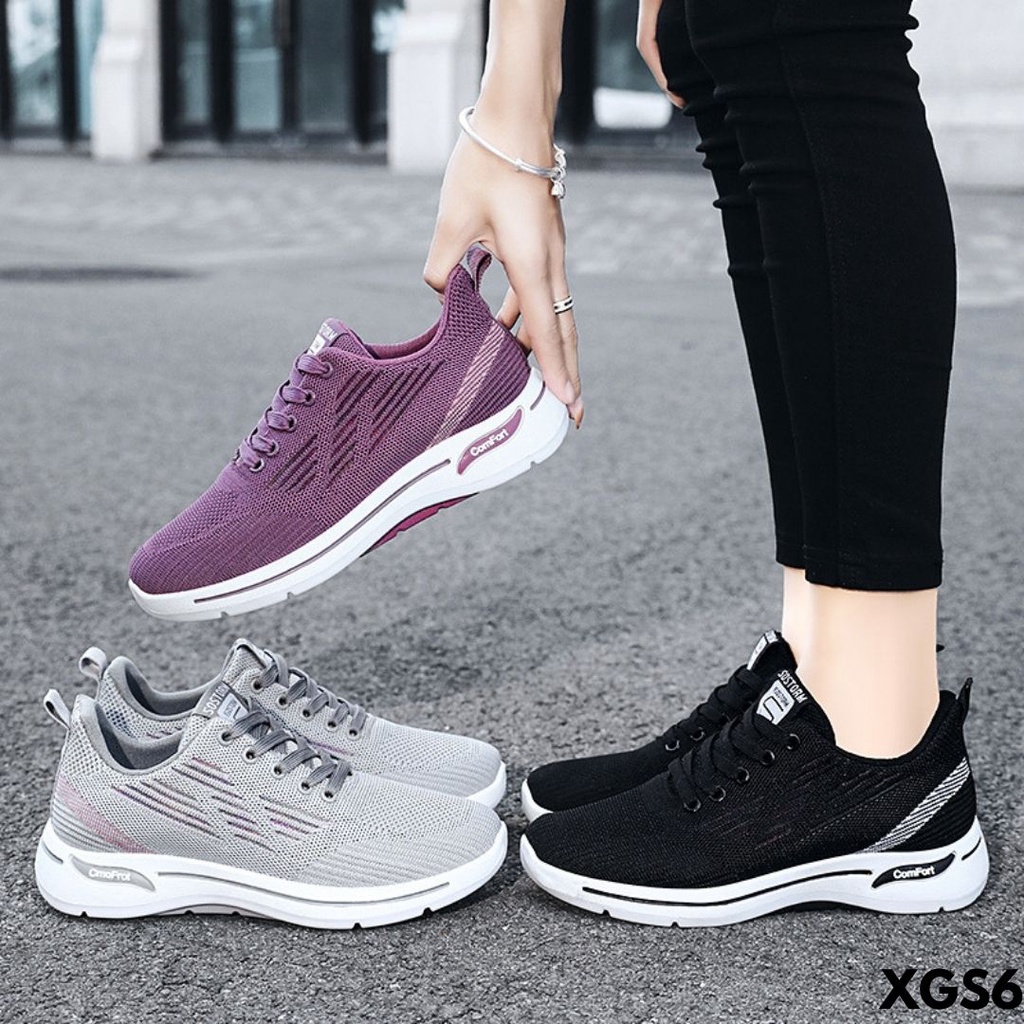 SNEAKERS WANITA MODEL SEPATU MODE KEKINIAN CANTIK KALI PUN BAHAN MESH BERKUALITAS IMPORT GS6