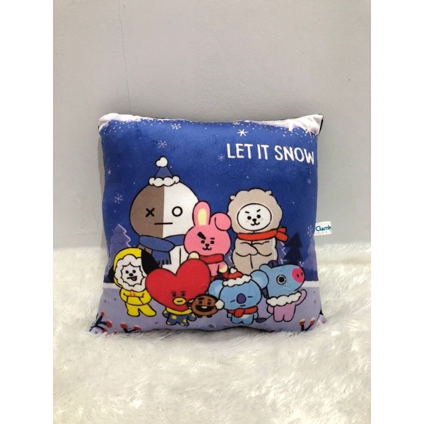 Bantal Chirstmas Kotak Empuk Custom Christmas Kado Natal | Bantal Souvenir Aksesoris Sofa