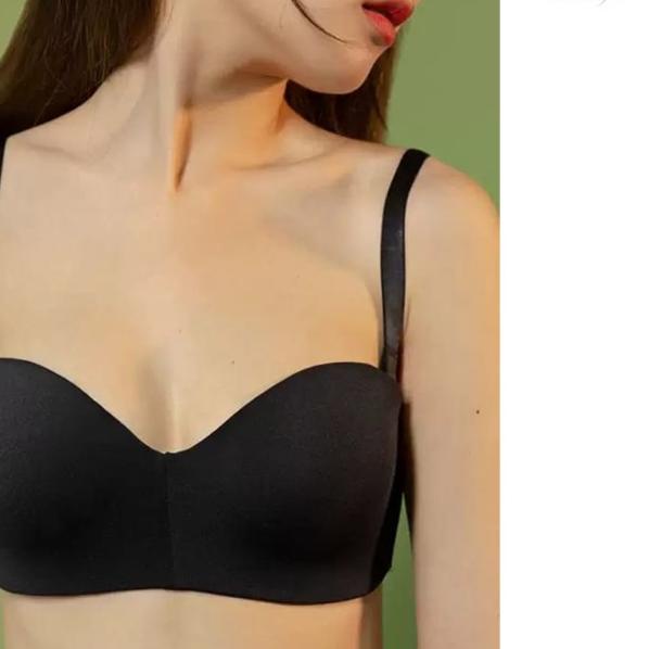 Chelyne BH SET ( Bra + CD ) Seamless Lycra V766 Stelan Premium Half Cu - BH Hitam, 34