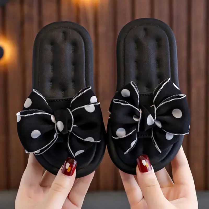 Sandal Couple Mama Dan Anak Sandal Import Wanita Motif Pita Polkadot