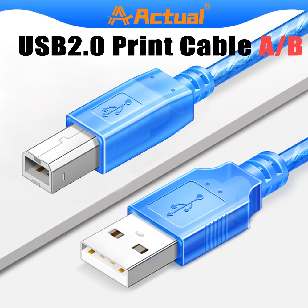 Actual【COD】USB 2.0 Print Cable A/B Overlength Printing Cable 1.5m Hight speed Cheap