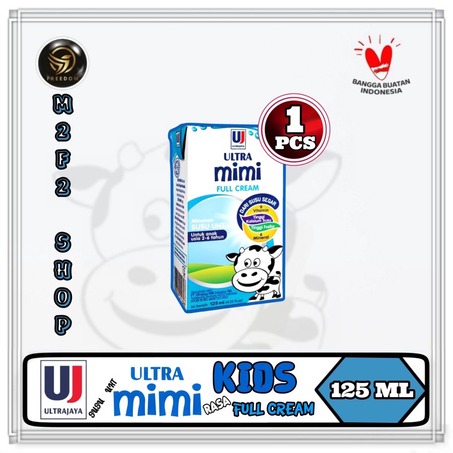 

Susu Ultra Milk Mimi Kids Kotak UHT Rasa Full Cream - 125 ml (Kemasan Satuan)