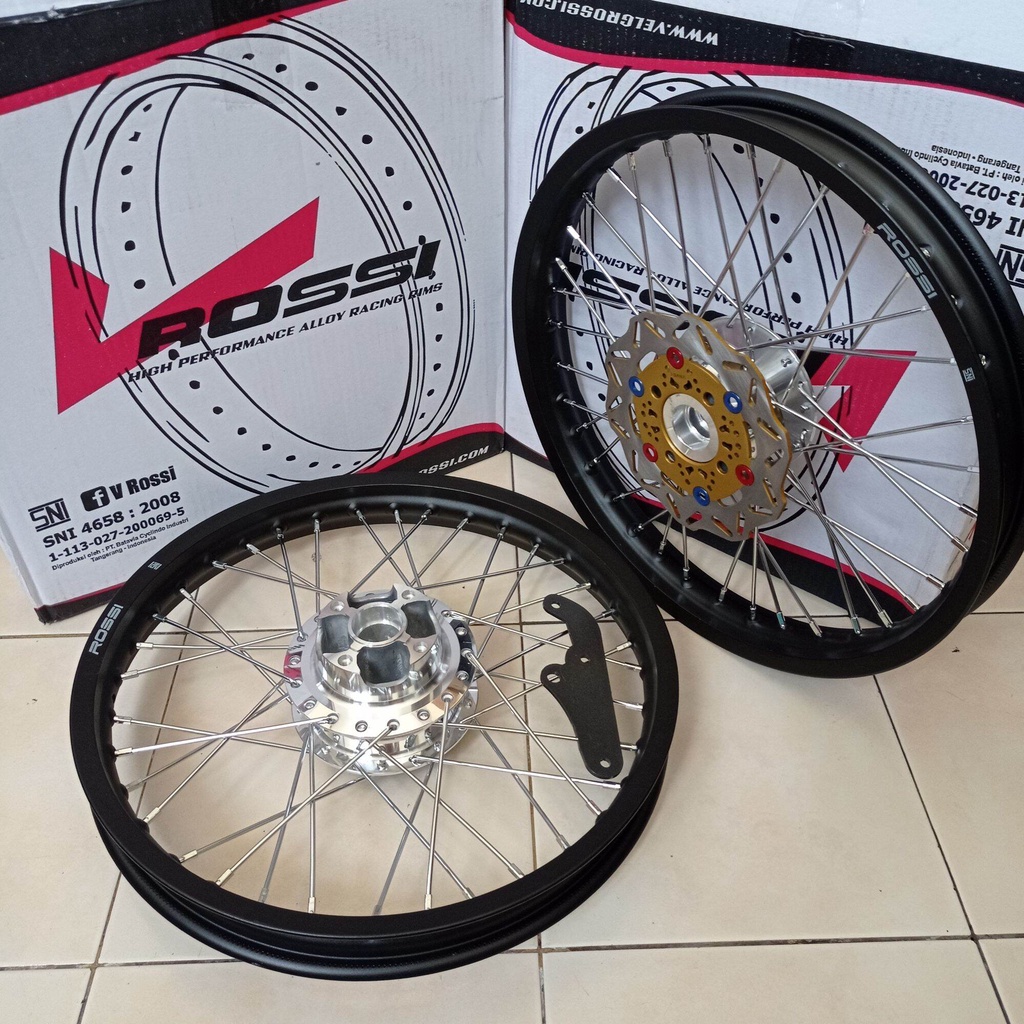 Velg Pelek Sonic150R Depan Belakang Bonus Piringan Dan Breket - Velk Rossi Sonic150R Sepasang Origin
