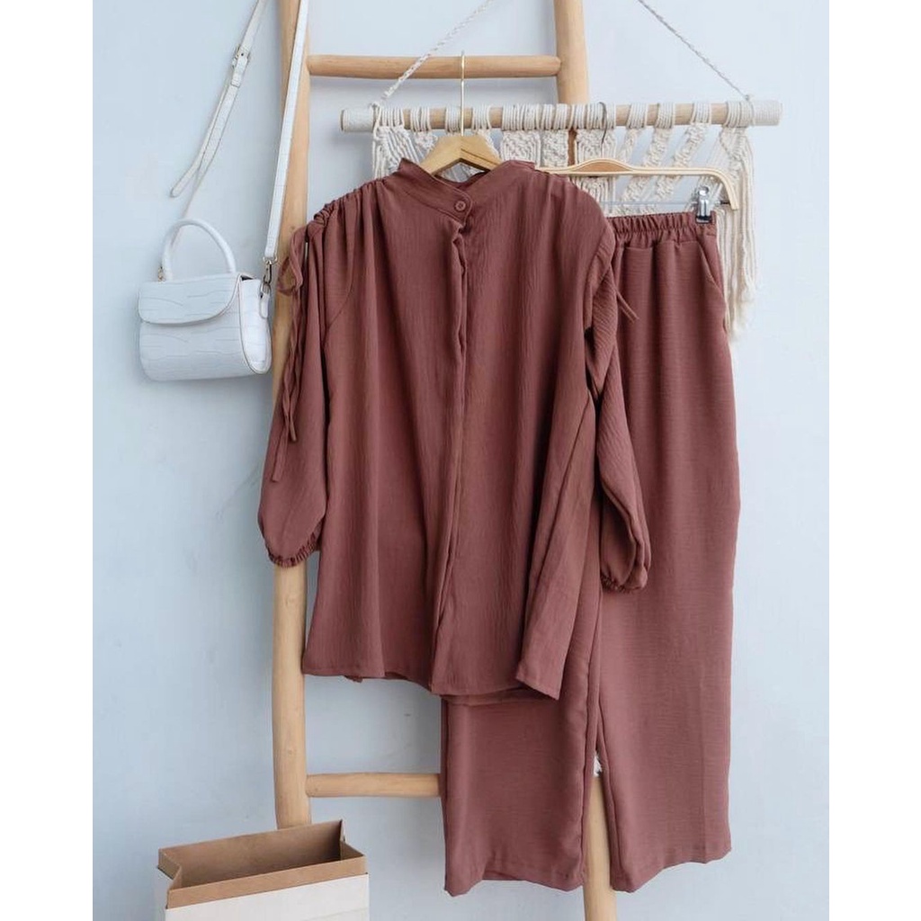 JEVA ONESET - SETELAN CELANA - SETELAN OVERSIZE - ATASAN + CELANA