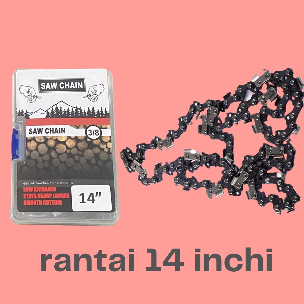 pisau rantai  gergaji listrik gasoline ukuran 12 inch  14 inch 16 inch