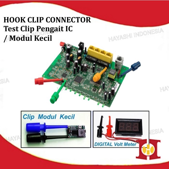 Test Clip Hook Probe Connector Klip Jepit Jepitan Pengait Kaki IC Pin-10pcs