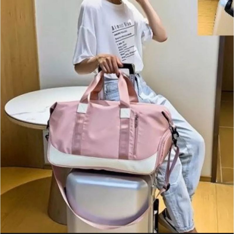 OROCHIMARU SHOP {{BISA COD}} TRAVEL BAGS TRAVELING OLAHRAGA GYM DUFFEL WANITA PEREMPUAN WATERPROOF