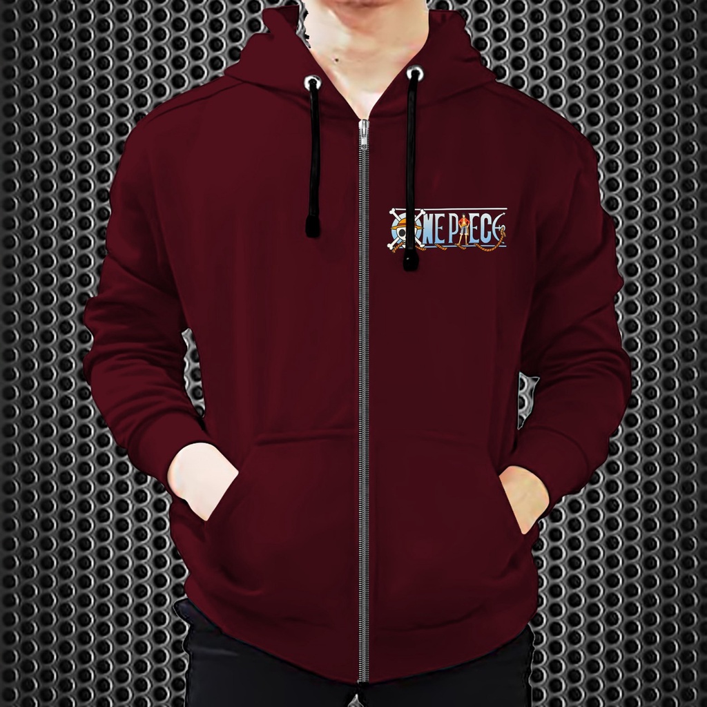 Bisa COD Jaket Resleting LUFFY MONKEY  / Hodie Pria / Jaket Pria Polos Bahan Fleece UK L-XL