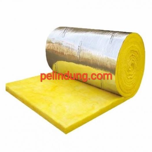 Glasswool Aluminium Foil Busa Peredam Suara Peredam Panas Tebal 1 Inch