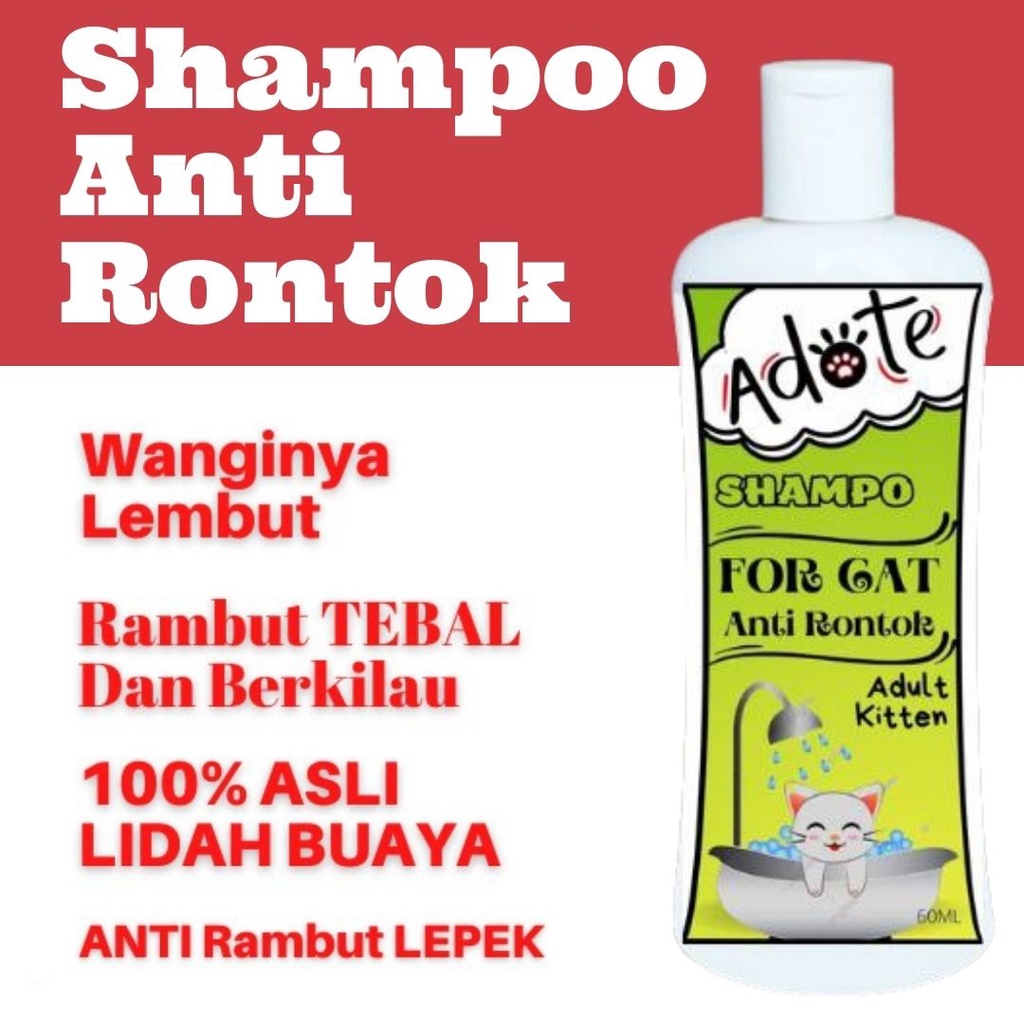 Sampo Shampoo Anti Rontok Bulu Adote Kucing Cats Hewan Peliharaan FEFARM
