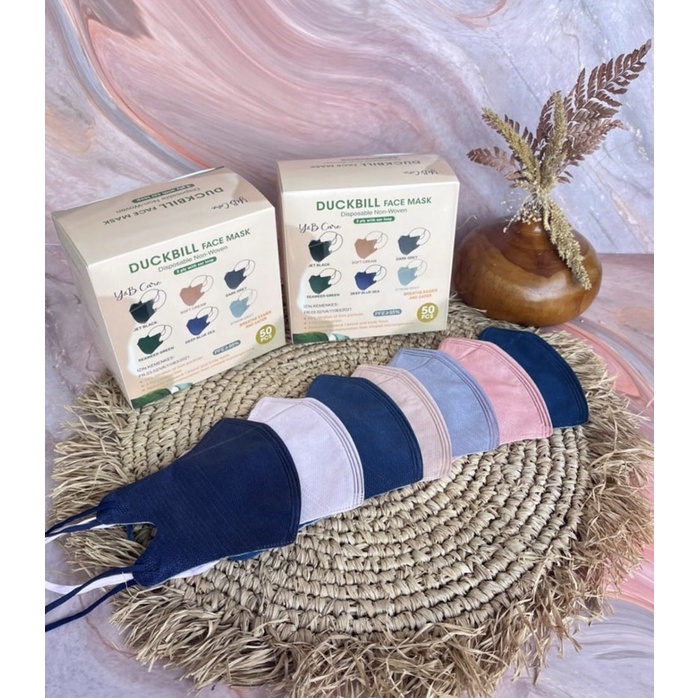 MASKER DUCKBILL HIJAB YNB MIX WARNA EMBOS