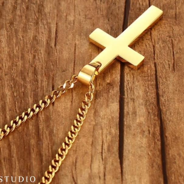 KALUNG SALIB PRIA KOREA / KALUNG LIONTIN SALIB / KALUNG PRIA / KALUNG - Emas