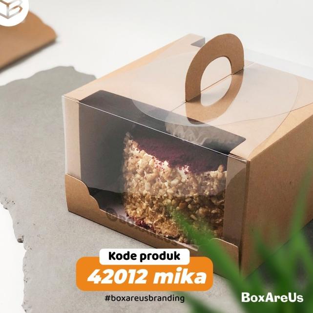 

Box Mika Kotak Kue Cake Packaging Transparan Dus Handle | 42012