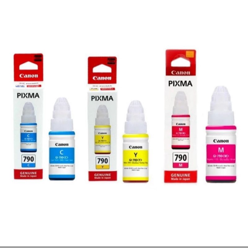 Tinta Canon PIXMA 790 biru kuning merah