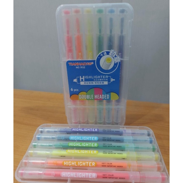 

Tersedia highlighter pen stabilo set