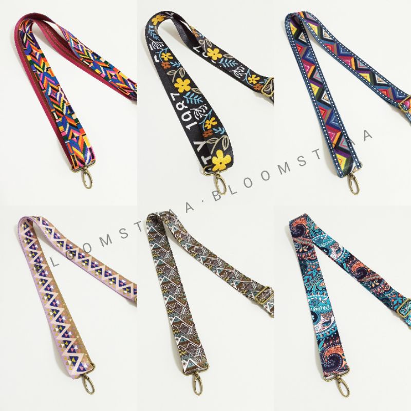 Bag Straps Motif 38mm hardware ATG Bakar Tali Tas Selempang Panjang Strap lebar 3,8 cm