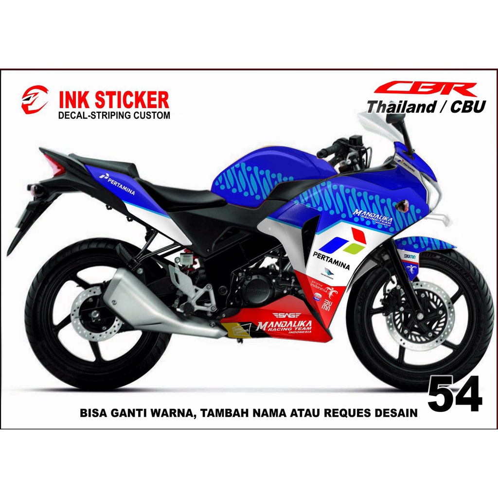 Sticker Decal CBR THAILAND, CBR CBU 150R / 250R 54 fullbody
