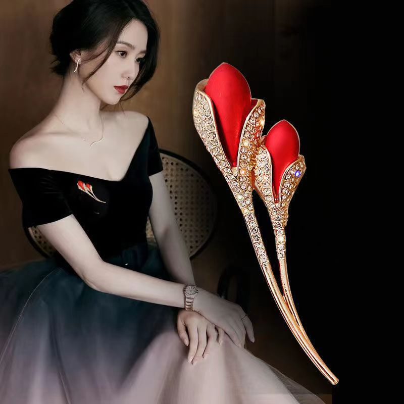 Bros Pin Bahan Alloy Hias Mutiara Berlian Imitasi Gaya Korea Untuk Pakaian