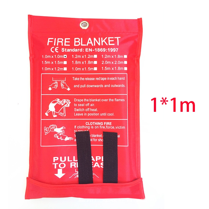 【1*1 M】Fire Blanket/Selimut Anti Api/Fiberglass Kain Pemadam Api/Fire Pemadam Api Fiberglass