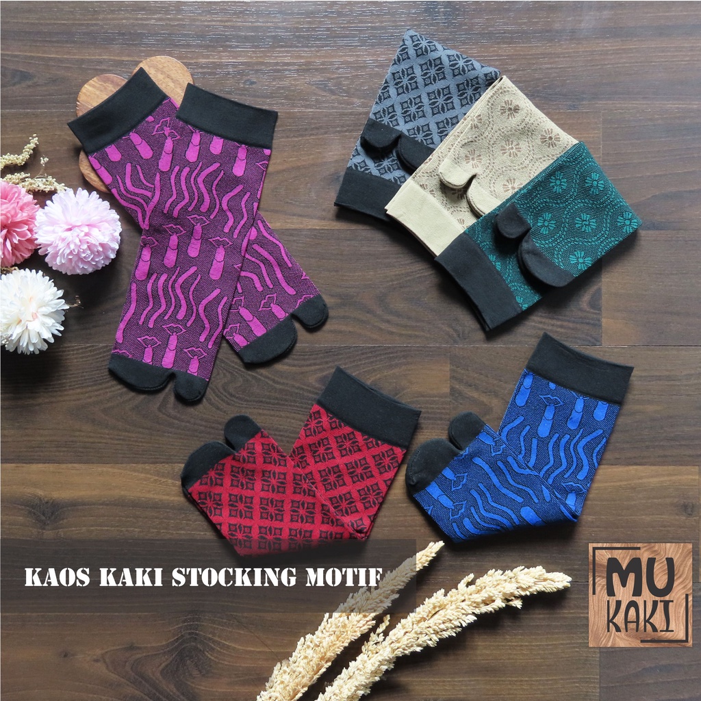 Kaos Kaki Jempol Stocking Korea Motif Warna Mukaki