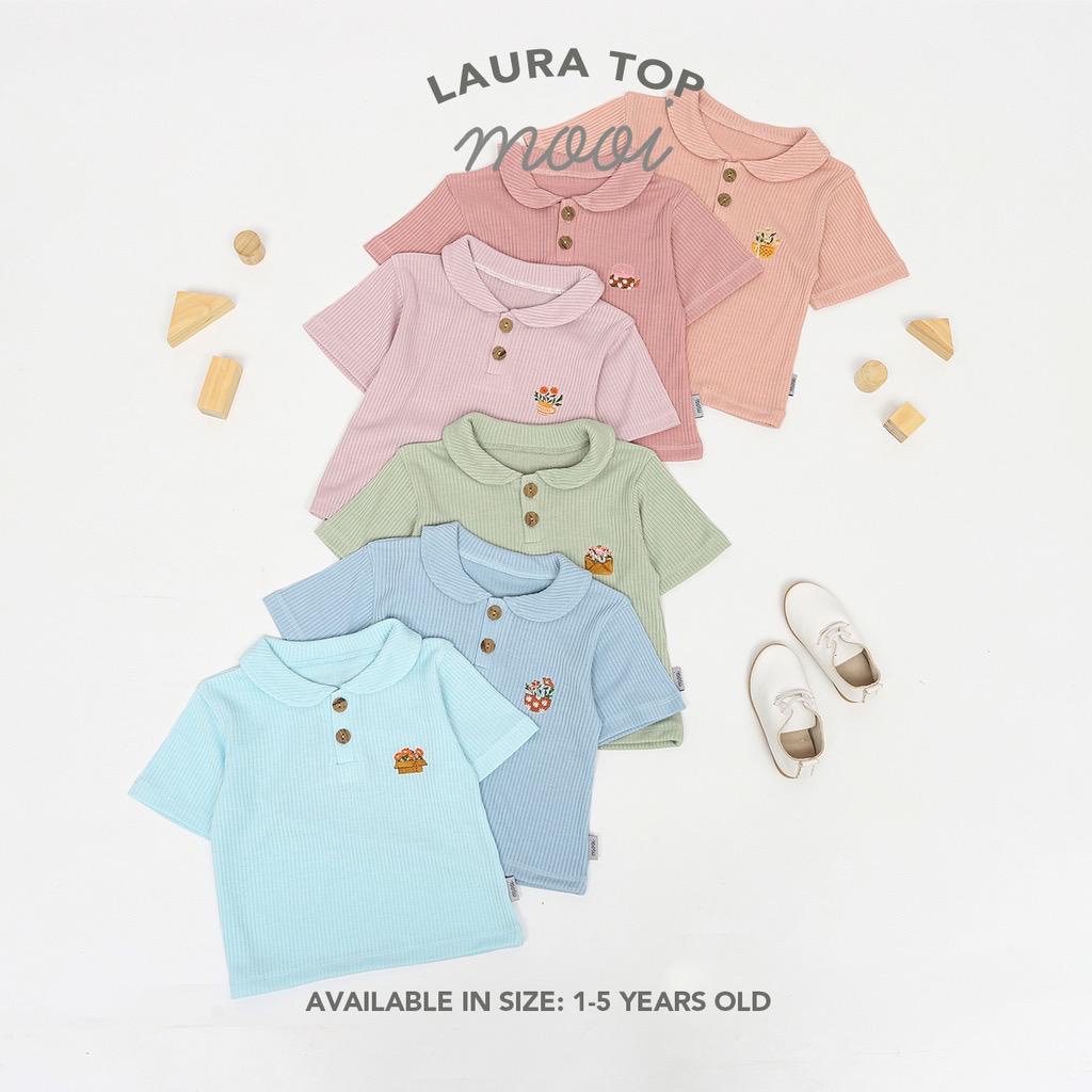 Mooi Laura Rib Top / Mooi Atasan Anak Perempuan 1-5 Tahun