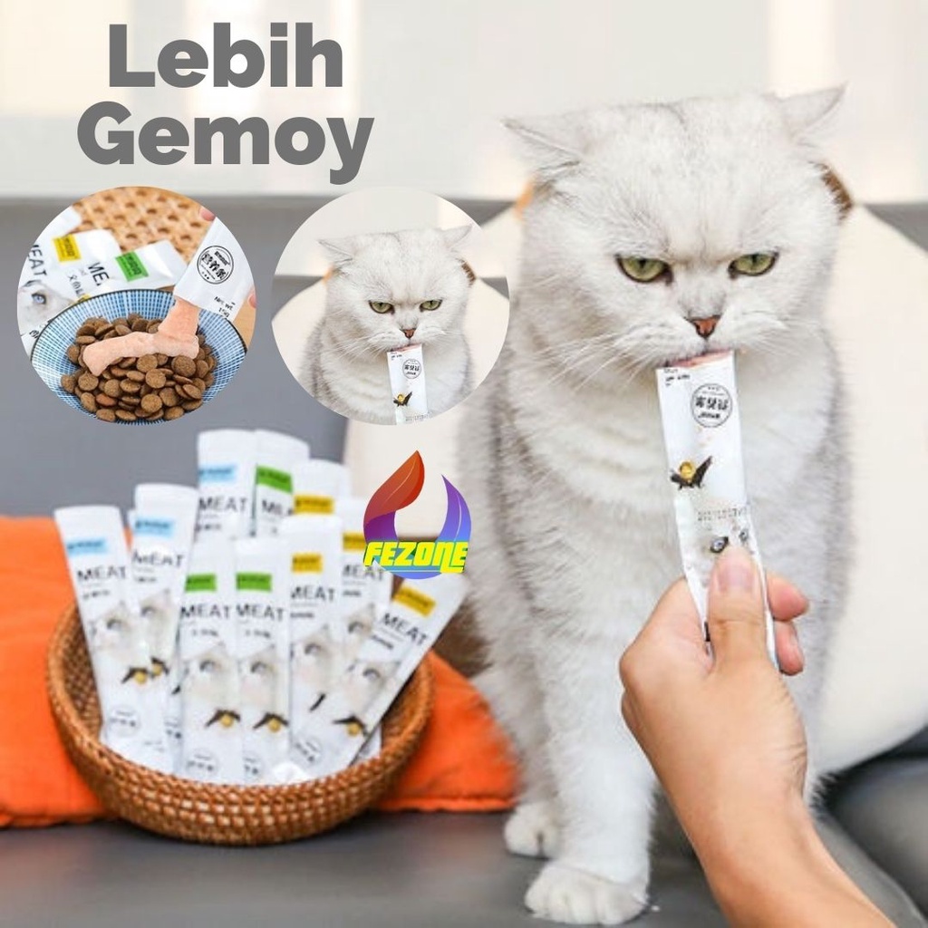 Creamy Treats Kucing Meat Cemilan Kucing Kitten Snak Kucing Basah Cat Treats Penggemuk Kucing FEZONE